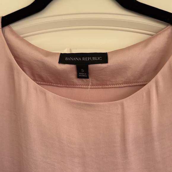 NWT Banana Republic Pink Satin Long Sleeve Top Size S - Picture 6 of 12